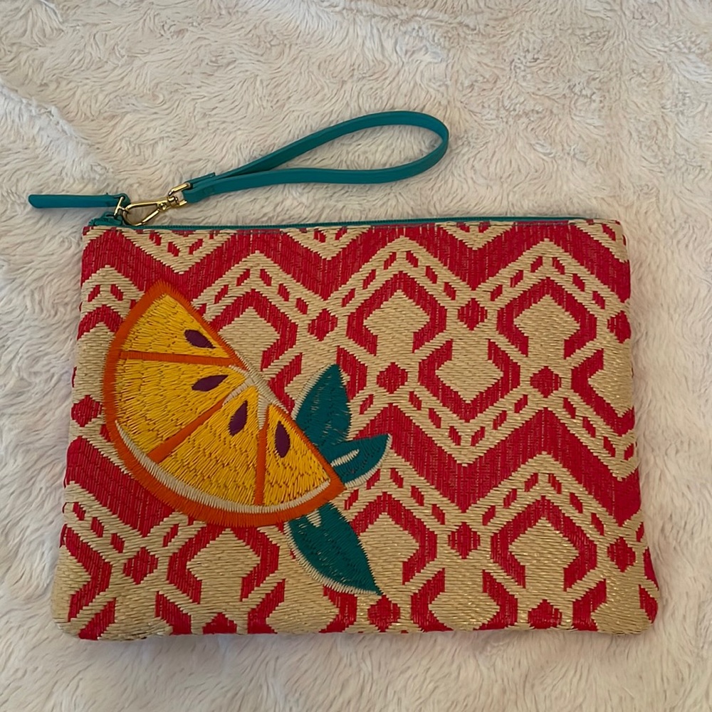 Vera Bradley Straw Beach Wristlet Clutch NWOT